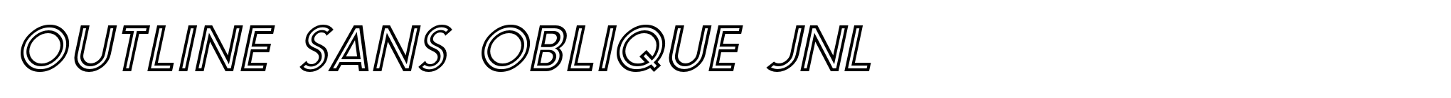 Outline Sans Oblique JNL image